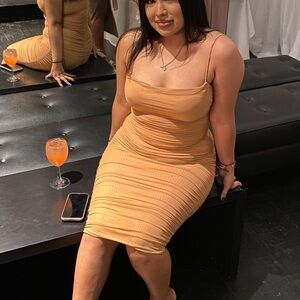 Nude Midi Dress